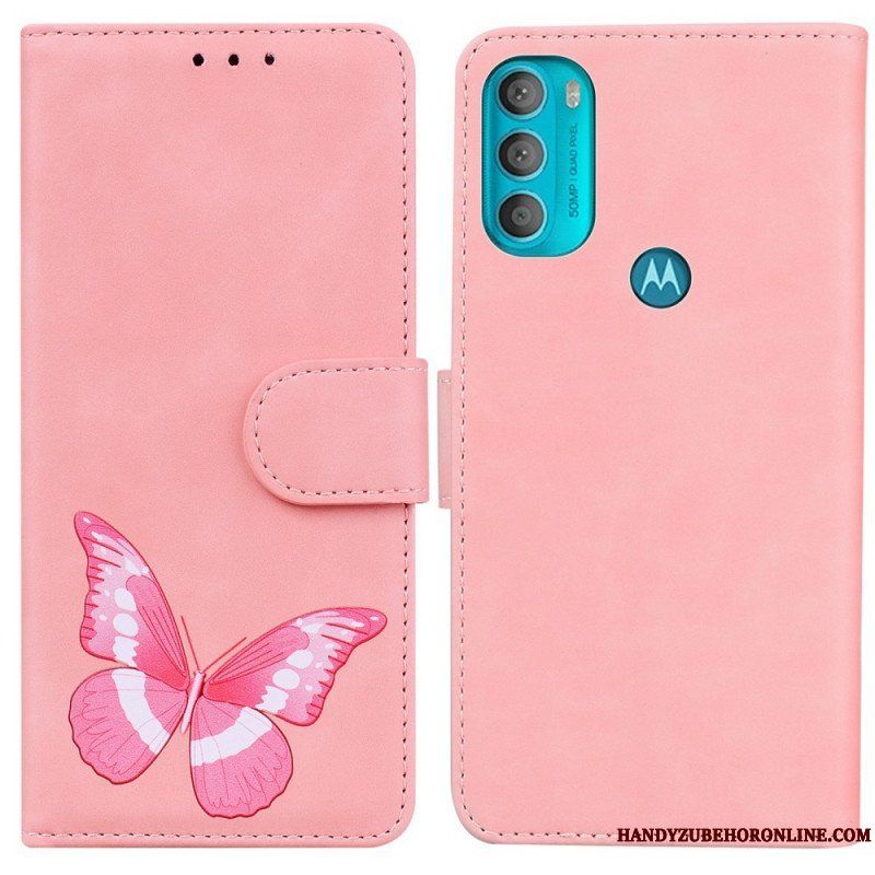 Fodral Moto G71 5G Skin-touch Butterfly