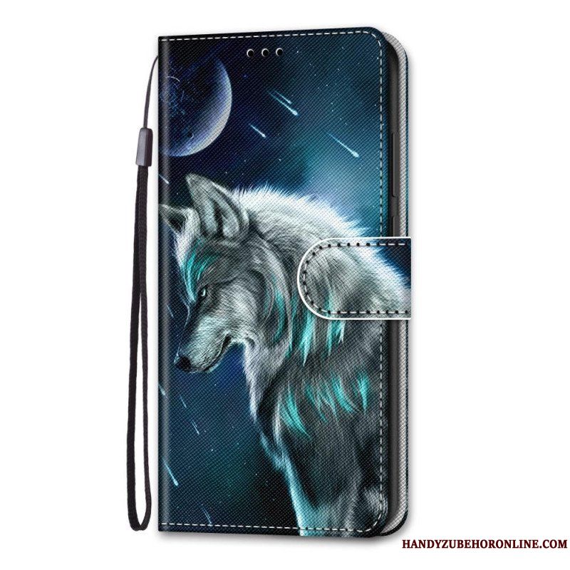 Fodral Samsung Galaxy M53 5G Med Kedjar Lanyard Wolf