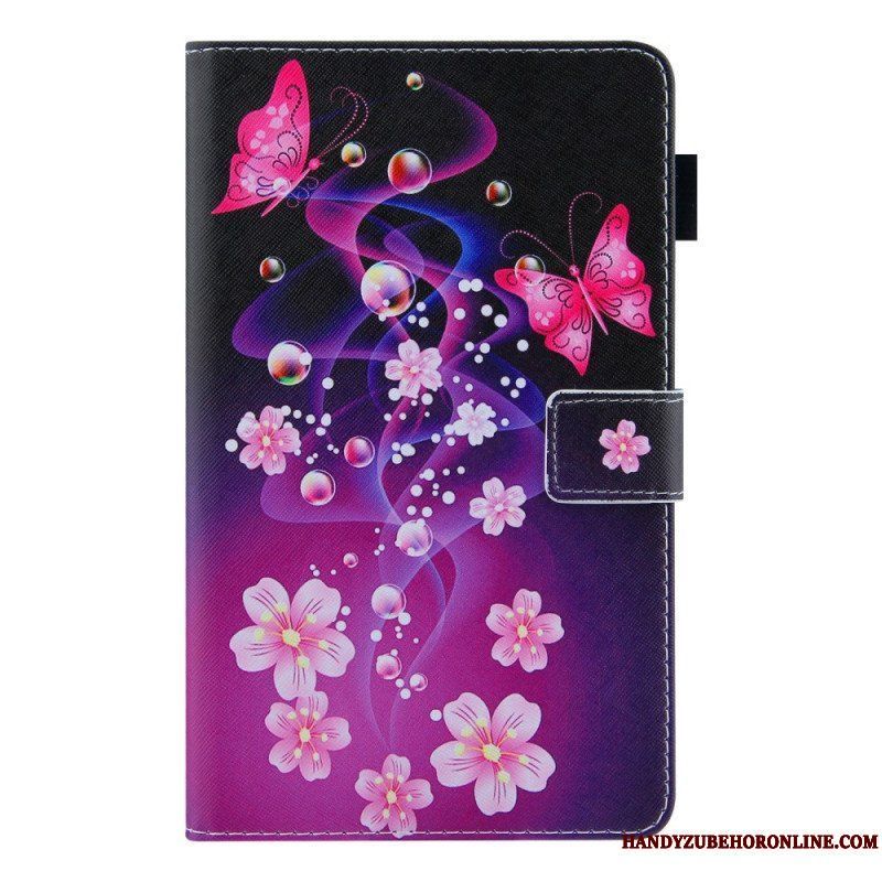 Fodral Samsung Galaxy Tab A8 (2021) Färgglada Fjärilar
