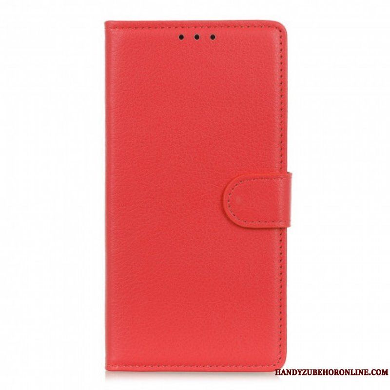 Fodral Xiaomi Redmi Note 10 5G Traditionellt Litchi Konstläder