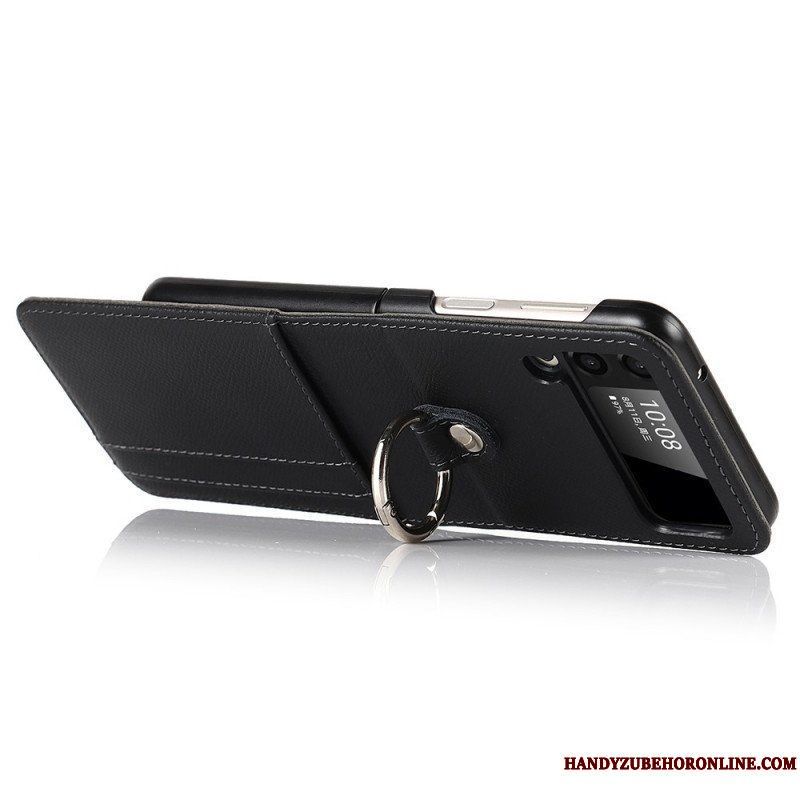 Folio-fodral Mobilskal Samsung Galaxy Z Flip 3 5G Läderfodral Multifunktionell