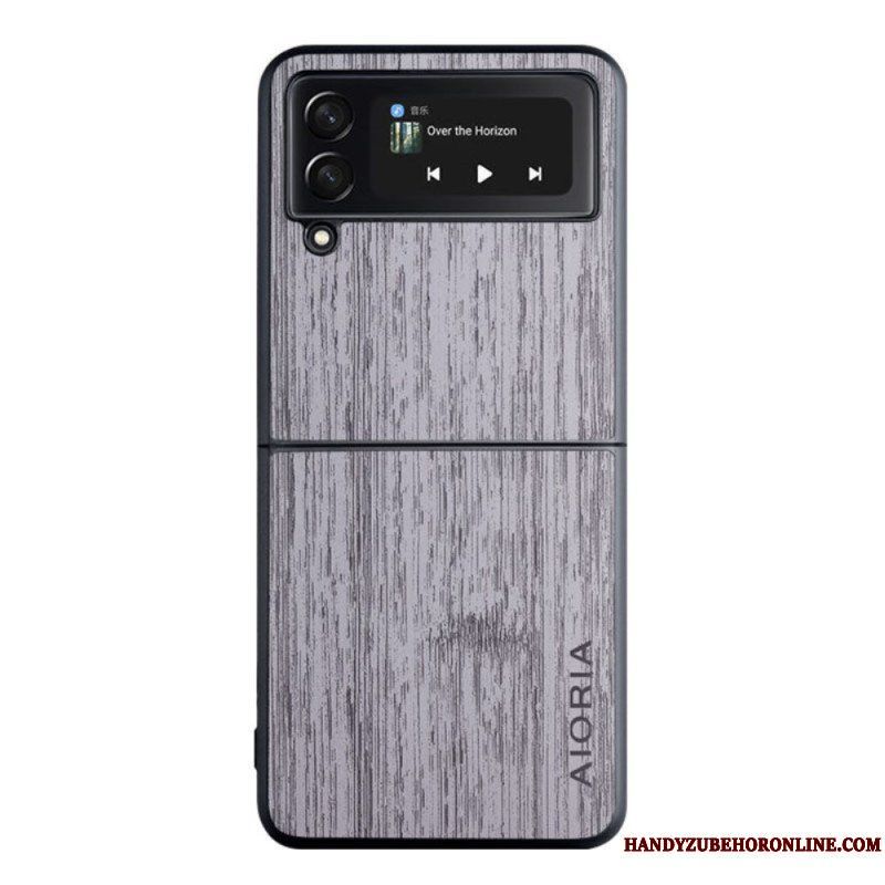 Folio-fodral Mobilskal Samsung Galaxy Z Flip 4 Läderfodral Aioria Trä