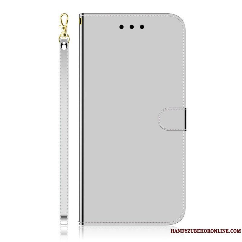 Folio-fodral Samsung Galaxy A53 5G Spegelskydd I Konstläder