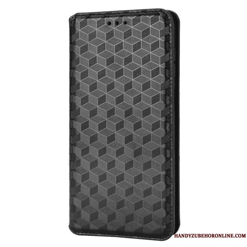 Folio-fodral Samsung Galaxy M23 5G Läderfodral 3d Cube Lädereffekt