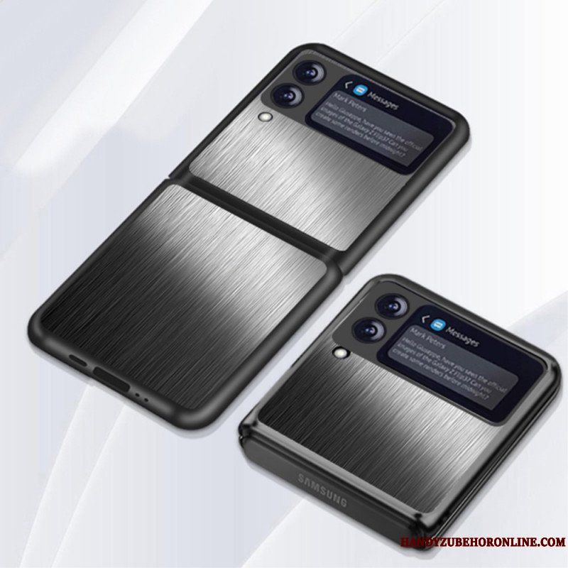 Folio-fodral Skal Samsung Galaxy Z Flip 3 5G Läderfodral Rostfritt Borstad