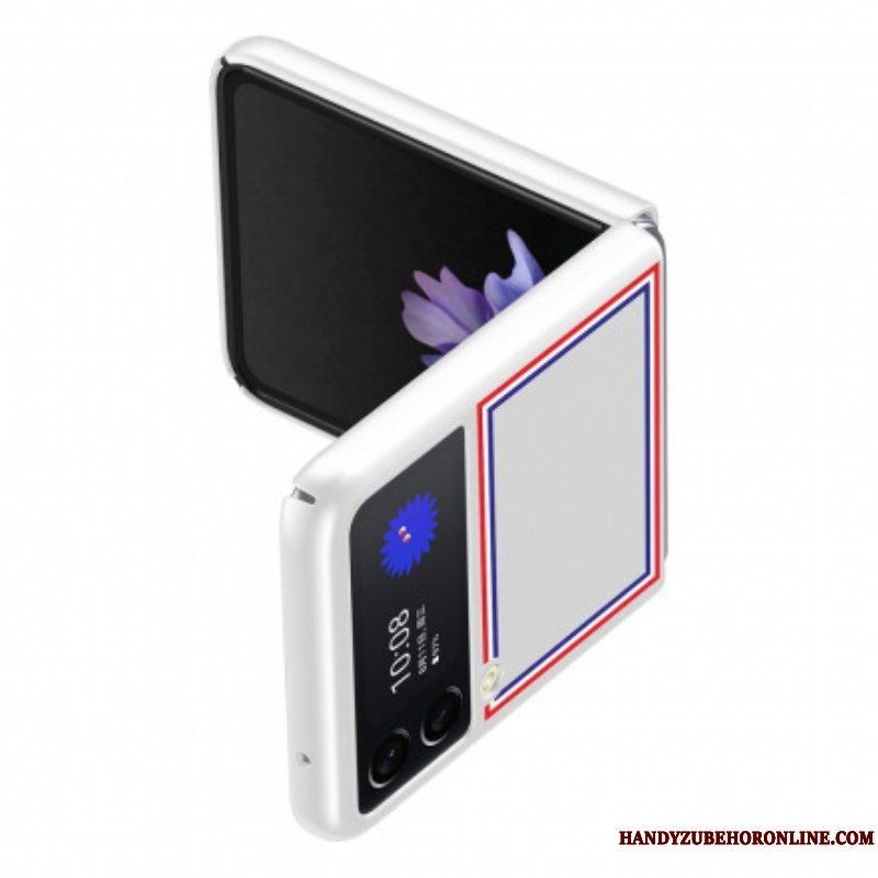 Folio-fodral Skal Samsung Galaxy Z Flip 3 5G Läderfodral Trefärgad