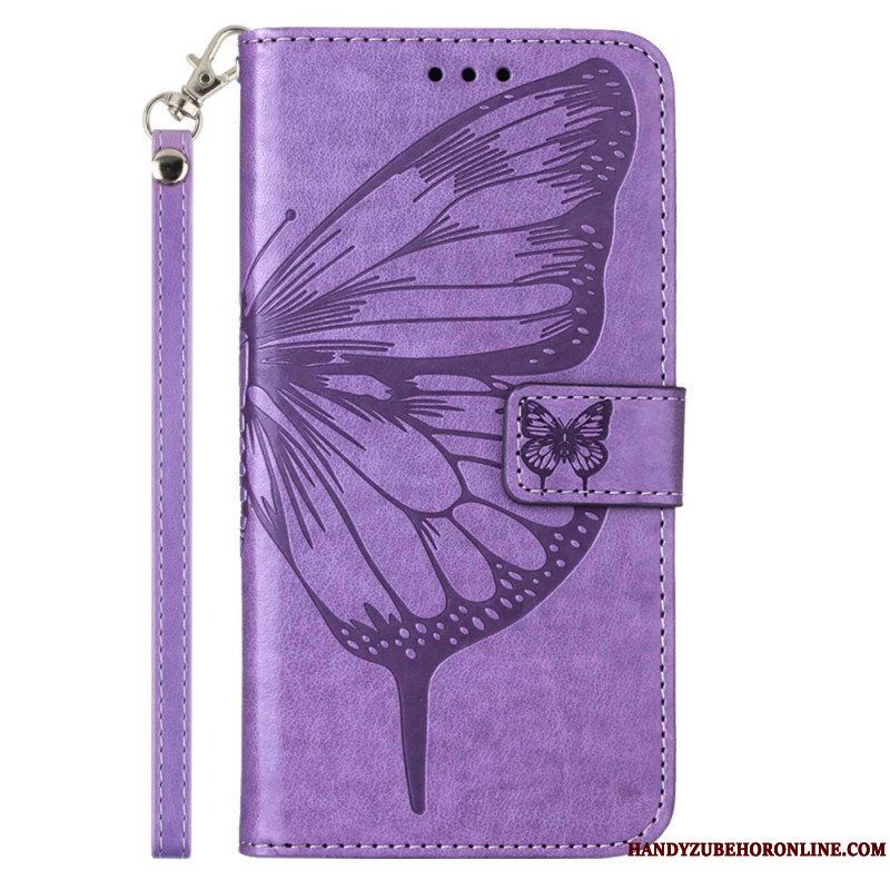 Folio-fodral Xiaomi 13 Lite Butterfly Design Med Lanyard