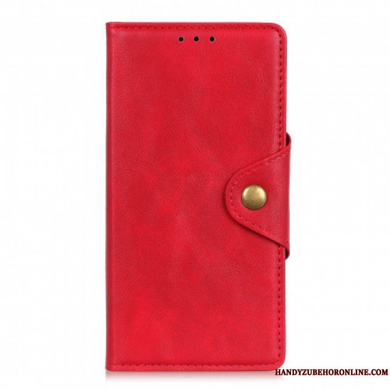 Folio-fodral Xiaomi Redmi Note 10 5G Knapp I Konstläder