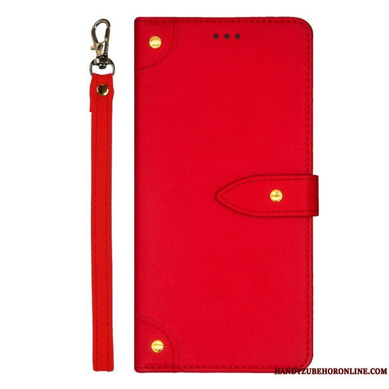 Folio-fodral Xiaomi Redmi Note 12 Pro Nitar Och Snodd