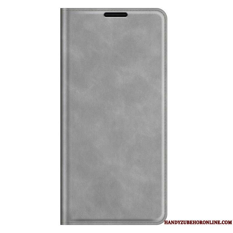 Folio-fodral iPhone 13 Pro Läderfodral Silke Mjukt Läder Effekt