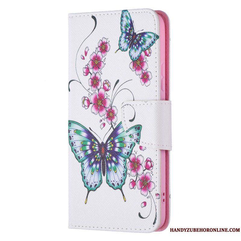 Läderfodral Samsung Galaxy S22 Plus 5G Butterflies Kings