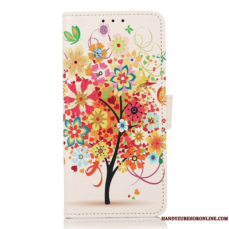 Läderfodral Xiaomi 12T / 12T Pro Blommande Träd