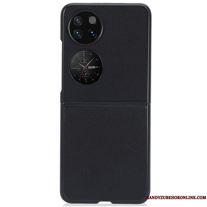 Mobilskal Huawei P50 Pocket Litchi Lädereffekt