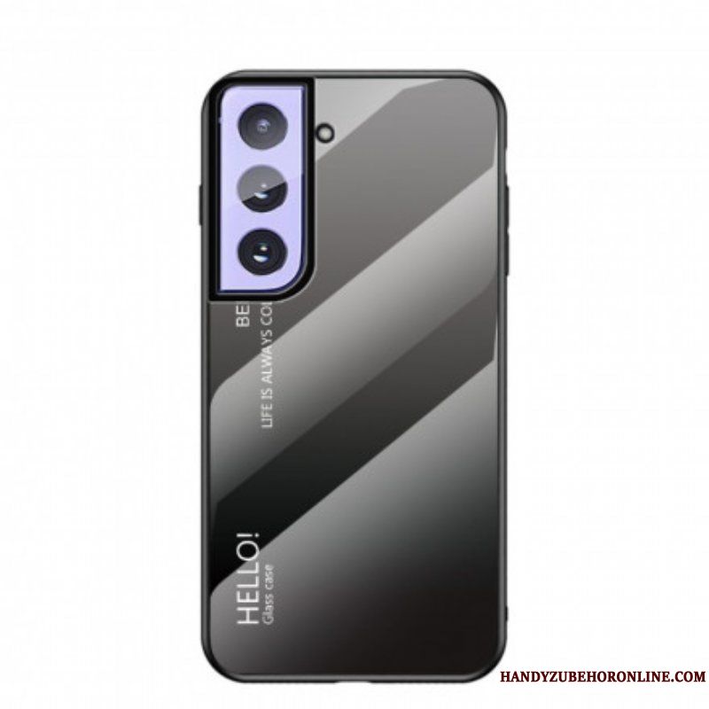 Mobilskal Samsung Galaxy S21 Plus 5G Härdat Glas Hej