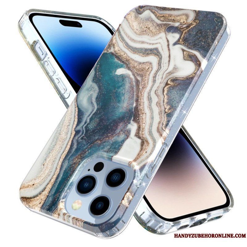 Mobilskal iPhone 14 Pro Enkel Marmor