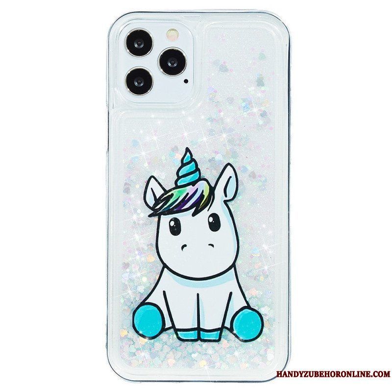 Mobilskal iPhone 15 Pro Unicorn Glitter