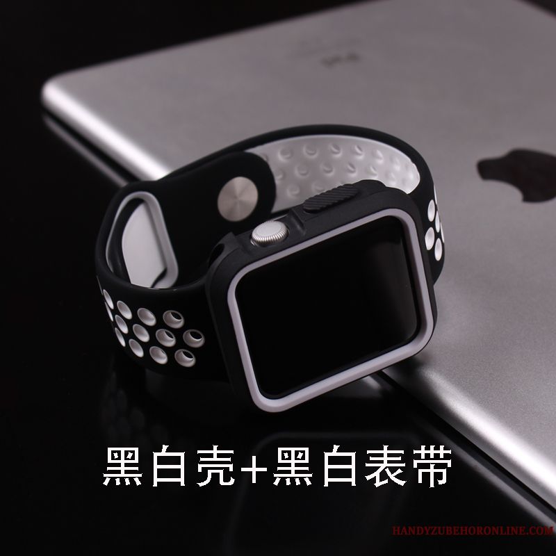 Skal Apple Watch Series 1 Påsar Fallskydd Svart, Fodral Apple Watch Series 1 Skydd Härdning Slim