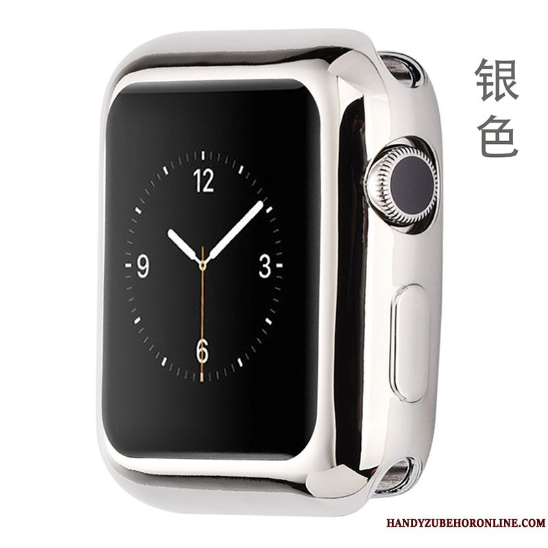 Skal Apple Watch Series 2 Silikon Plating Tunn, Fodral Apple Watch Series 2 Skydd Svart Fallskydd