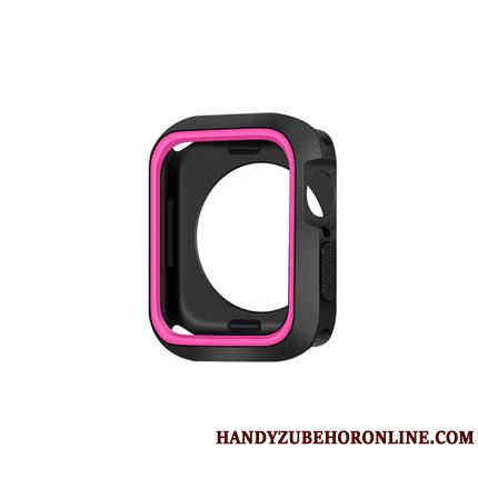 Skal Apple Watch Series 2 Silikon Svart Fallskydd, Fodral Apple Watch Series 2 Mjuk Personlighet Sport