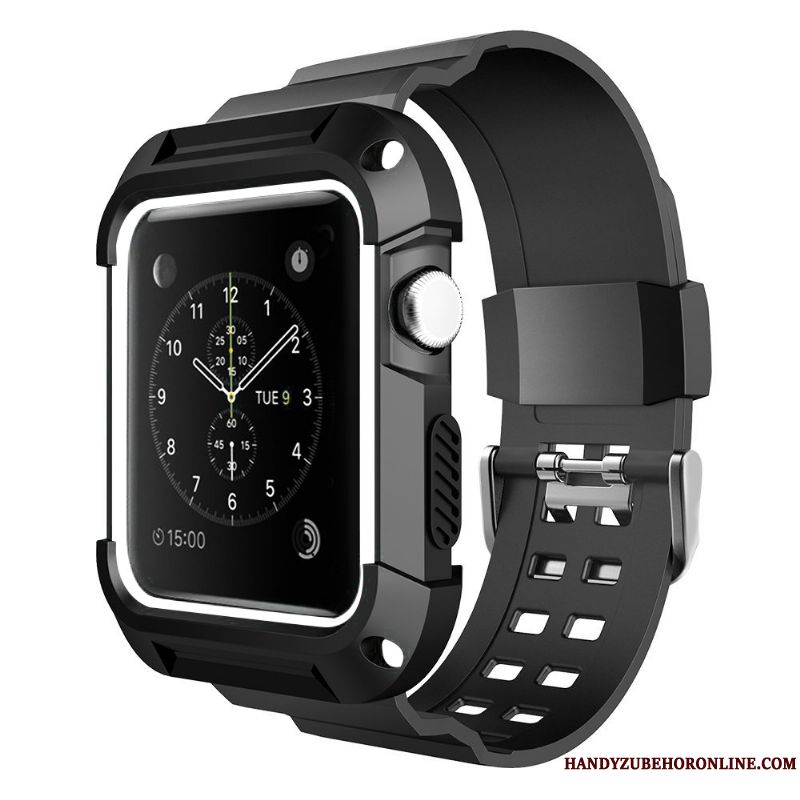 Skal Apple Watch Series 3 Silikon Sport Trend, Fodral Apple Watch Series 3 Skydd Röd Personlighet