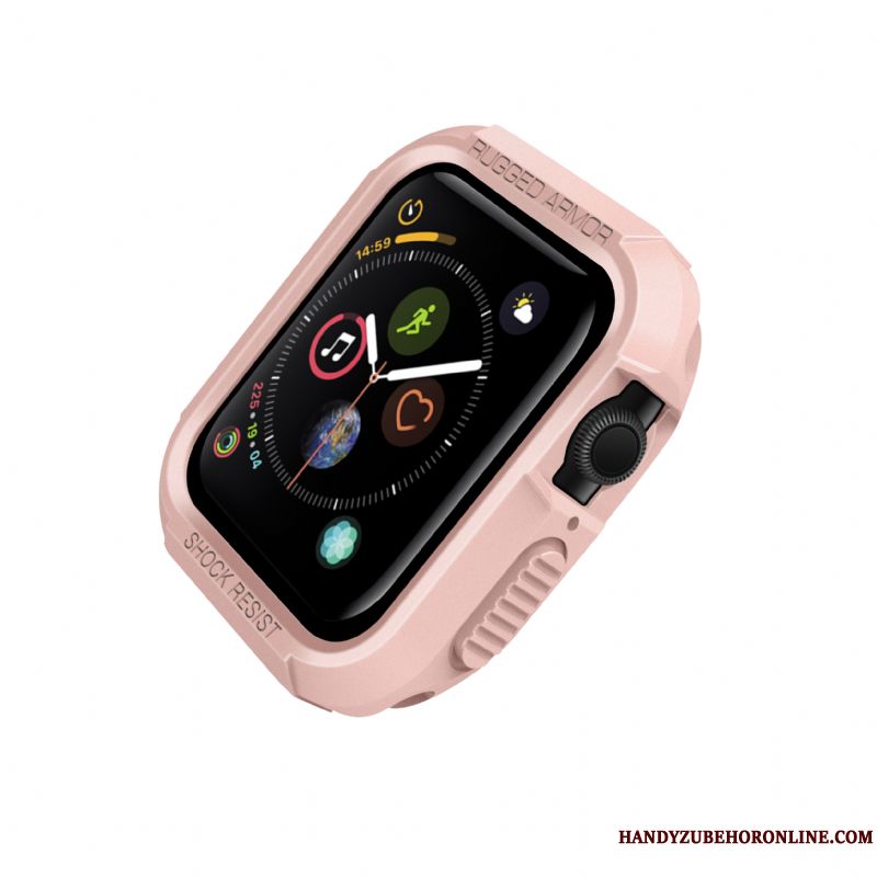 Skal Apple Watch Series 4 Silikon Vit Fallskydd, Fodral Apple Watch Series 4 Skydd