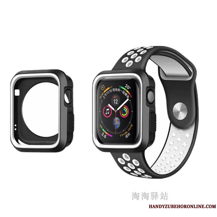 Skal Apple Watch Series 5 Mjuk Andningsbar Sport, Fodral Apple Watch Series 5 Silikon Röd Fallskydd