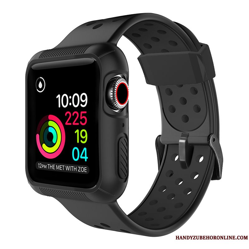 Skal Apple Watch Series 5 Silikon Sport Röd, Fodral Apple Watch Series 5 Skydd