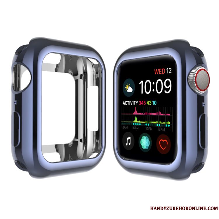 Skal Apple Watch Series 5 Skydd Pu Rosa, Fodral Apple Watch Series 5 Silikon Plating
