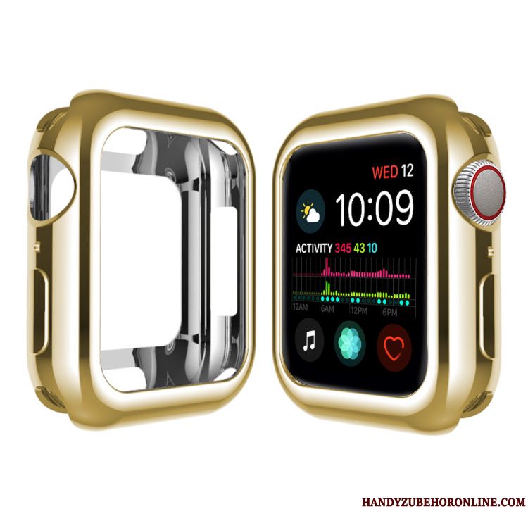 Skal Apple Watch Series 5 Skydd Pu Rosa, Fodral Apple Watch Series 5 Silikon Plating