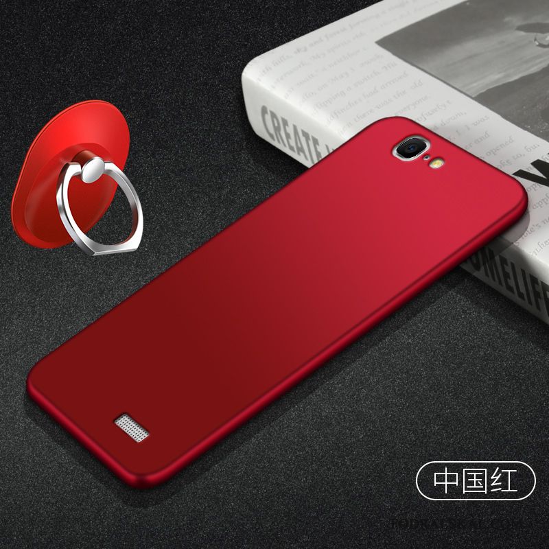 Skal Huawei Ascend G7 Mjuk Röd Nubuck, Fodral Huawei Ascend G7 Silikon Fallskydd Enkel