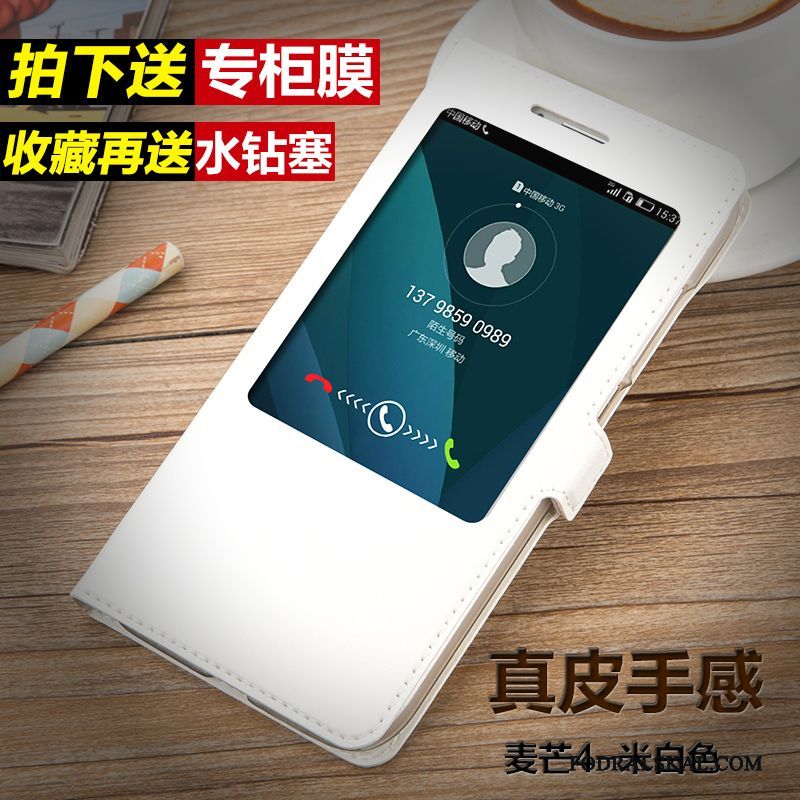 Skal Huawei G7 Plus Läderfodral Guldtelefon, Fodral Huawei G7 Plus Skydd Mesh Dvala