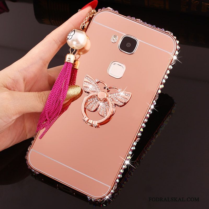 Skal Huawei G7 Plus Metall Guld Ring, Fodral Huawei G7 Plus Skydd Telefon Fallskydd