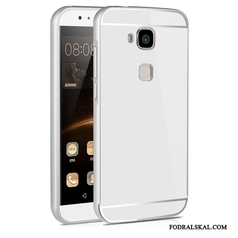 Skal Huawei G7 Plus Metall Svart Bakre Omslag, Fodral Huawei G7 Plus Telefon Frame