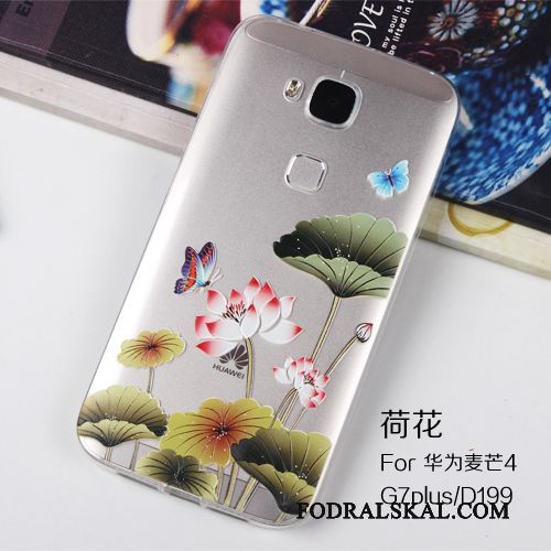Skal Huawei G7 Plus Påsar Transparent Blå, Fodral Huawei G7 Plus Lättnad Telefon