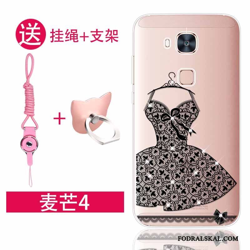 Skal Huawei G7 Plus Silikon Fallskydd Trend, Fodral Huawei G7 Plus Skydd Telefon Rosa