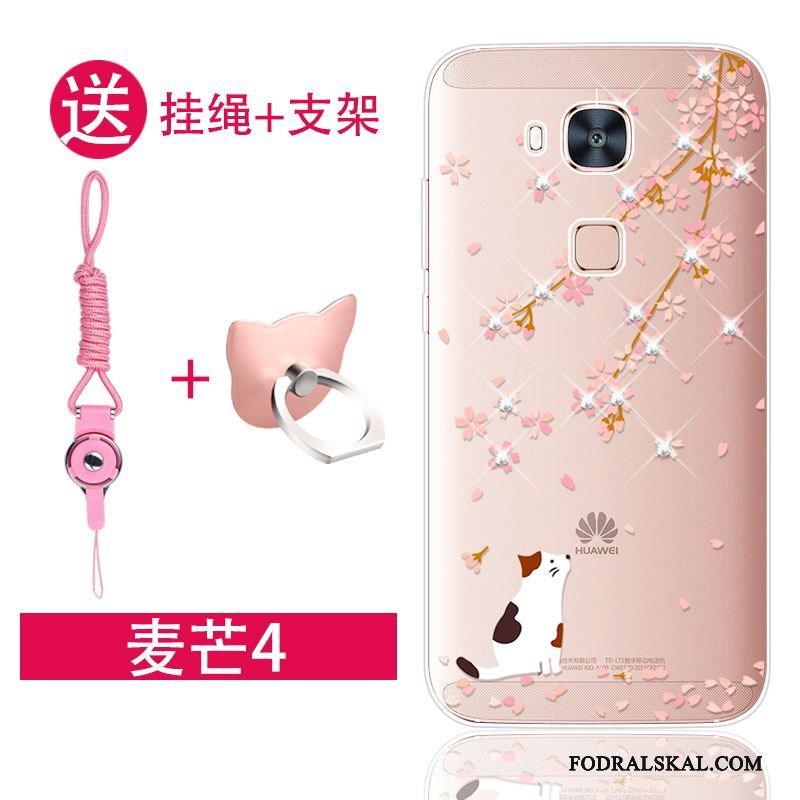 Skal Huawei G7 Plus Silikon Fallskydd Trend, Fodral Huawei G7 Plus Skydd Telefon Rosa