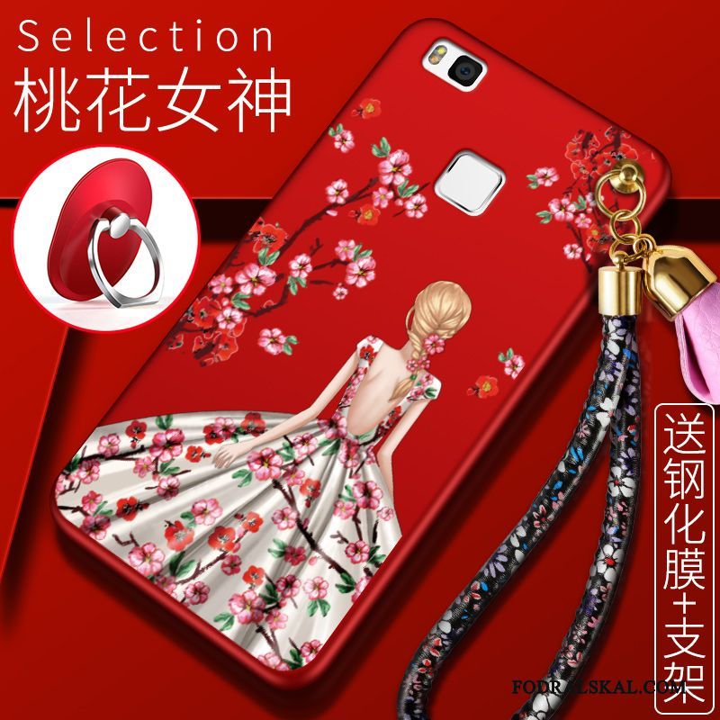 Skal Huawei G9 Lite Skydd Ungdomtelefon, Fodral Huawei G9 Lite Mjuk Fallskydd Röd