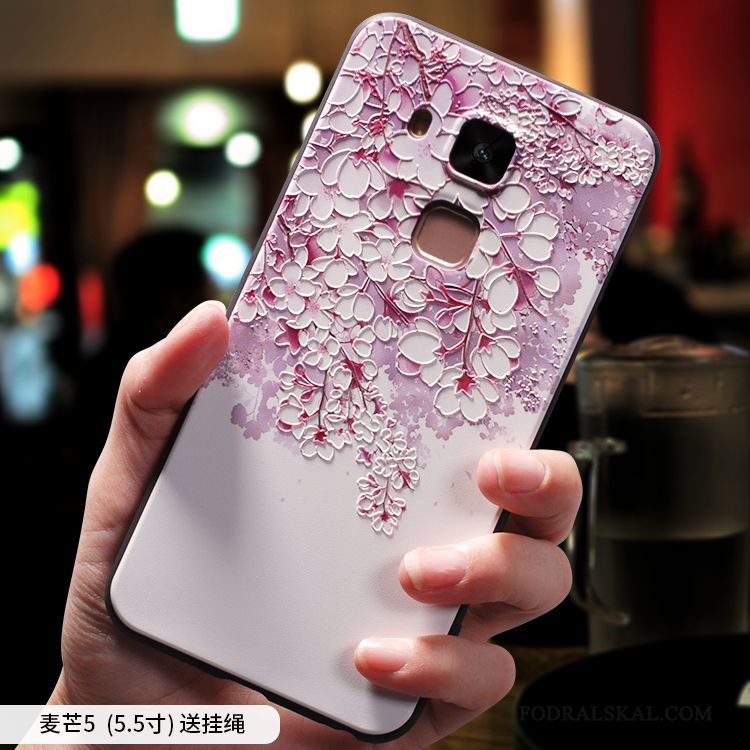 Skal Huawei G9 Plus Mjuk Kinesisk Stil Hängsmycken, Fodral Huawei G9 Plus Påsar Telefon Rosa