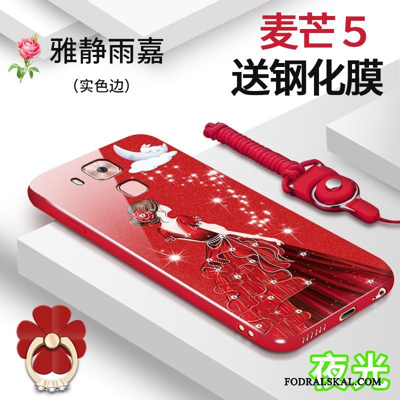Skal Huawei G9 Plus Mjuk Röd Fallskydd, Fodral Huawei G9 Plus Påsar Telefon Trend
