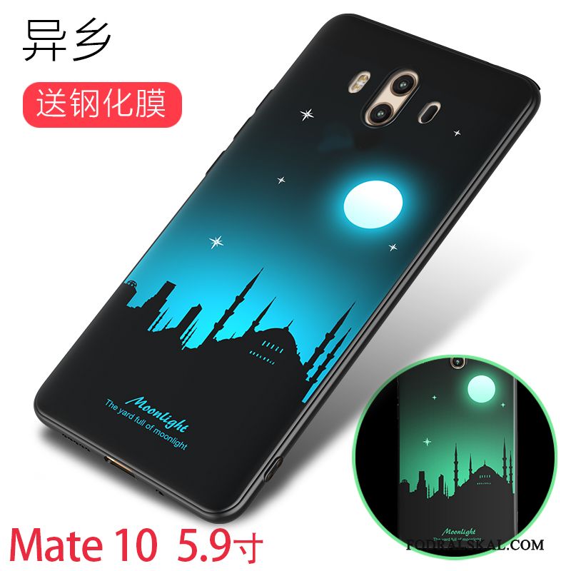 Skal Huawei Mate 10 Kreativa Fallskydd Personlighet, Fodral Huawei Mate 10 Silikon Gröntelefon
