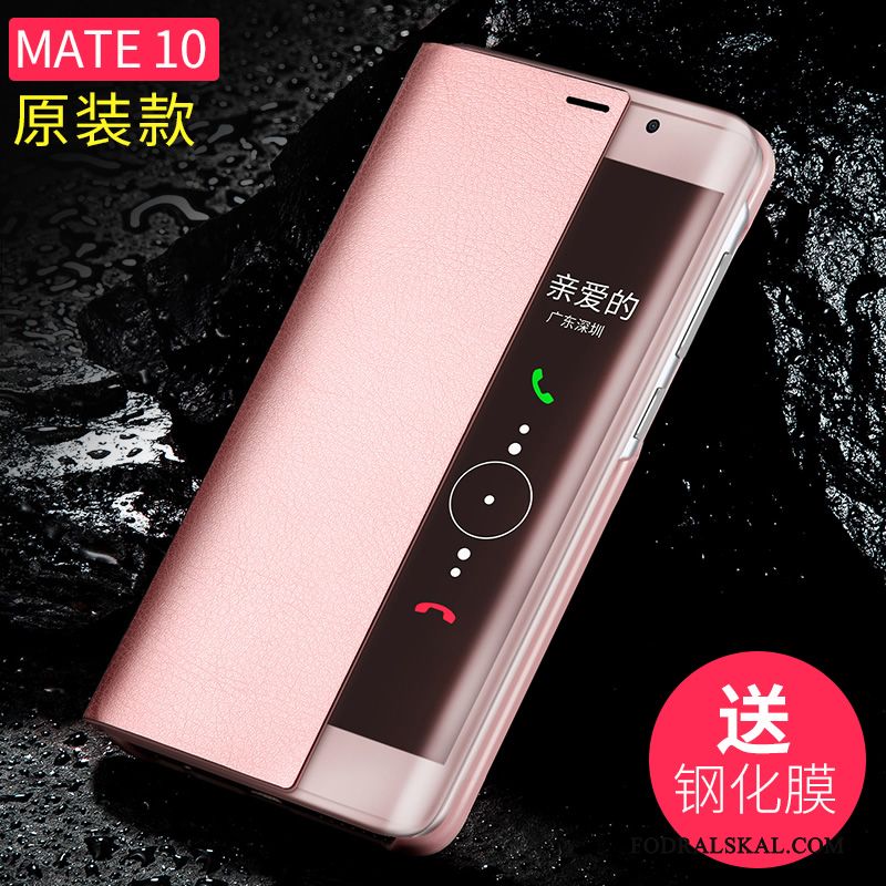 Skal Huawei Mate 10 Läderfodral Fallskyddtelefon, Fodral Huawei Mate 10 Skydd Blå