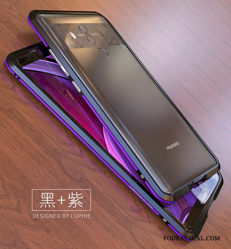 Skal Huawei Mate 10 Metall Frame Guld, Fodral Huawei Mate 10 Skydd Slimtelefon