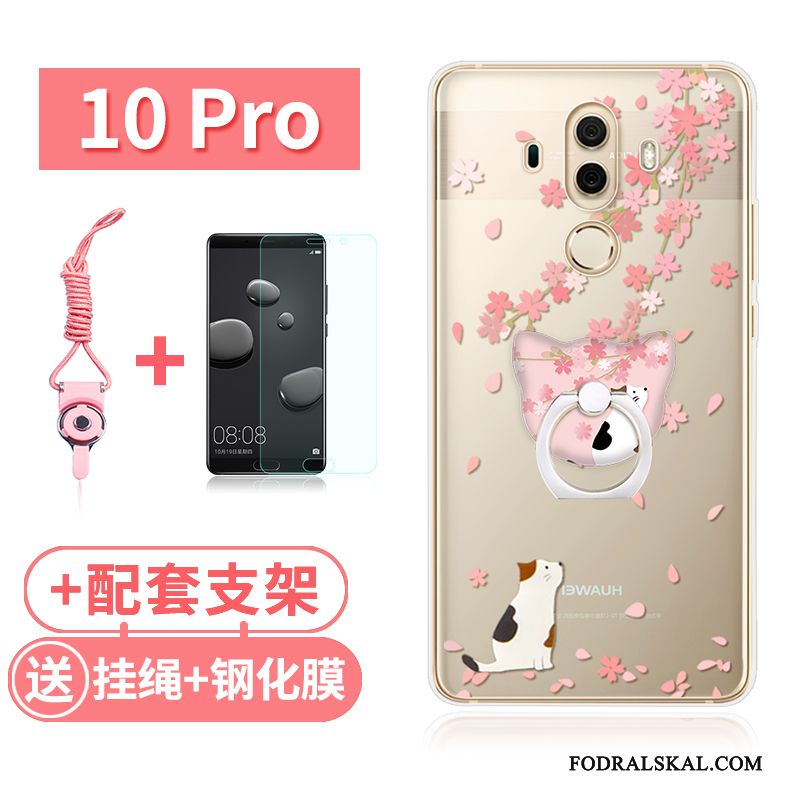 Skal Huawei Mate 10 Pro Mjuk Rosa Fallskydd, Fodral Huawei Mate 10 Pro Silikon Telefon Kanin
