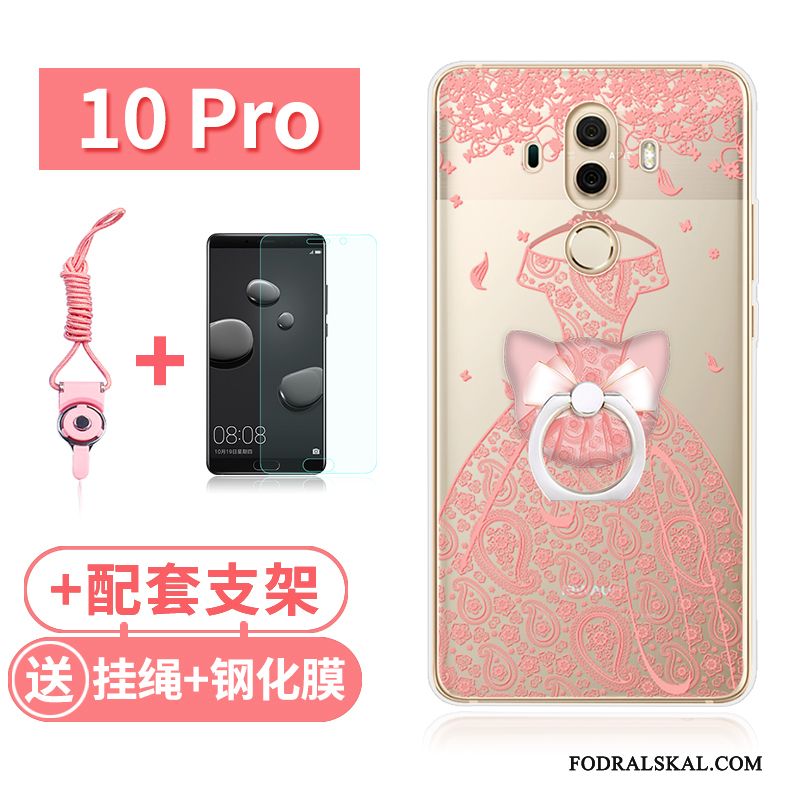 Skal Huawei Mate 10 Pro Mjuk Rosa Fallskydd, Fodral Huawei Mate 10 Pro Silikon Telefon Kanin