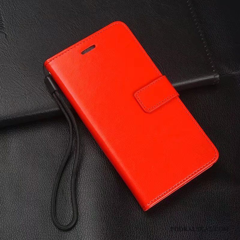 Skal Huawei Mate 10 Pro Plånbok Härdning Orange, Fodral Huawei Mate 10 Pro Läderfodral Skärmskydd Film