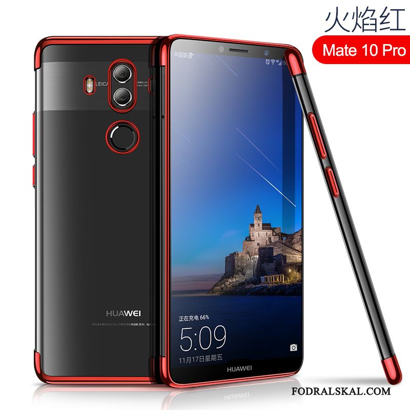 Skal Huawei Mate 10 Pro Påsar Fallskydd Transparent, Fodral Huawei Mate 10 Pro Mjuk Slim Blå