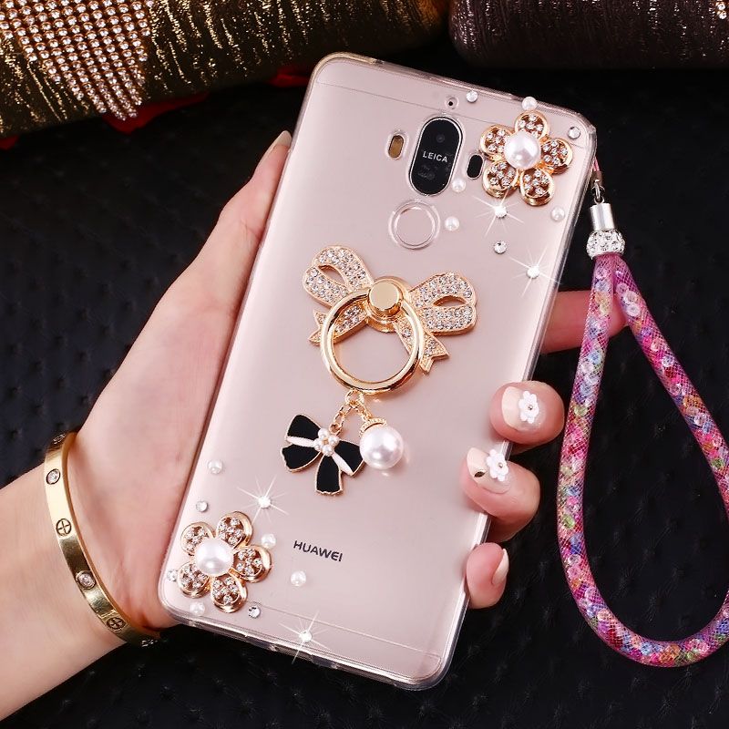 Skal Huawei Mate 10 Pro Strass Hängsmycken Rosa, Fodral Huawei Mate 10 Pro Skydd Ring Trend
