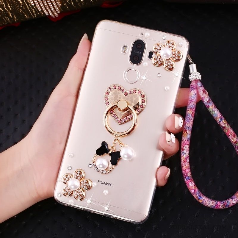 Skal Huawei Mate 10 Pro Strass Hängsmycken Rosa, Fodral Huawei Mate 10 Pro Skydd Ring Trend