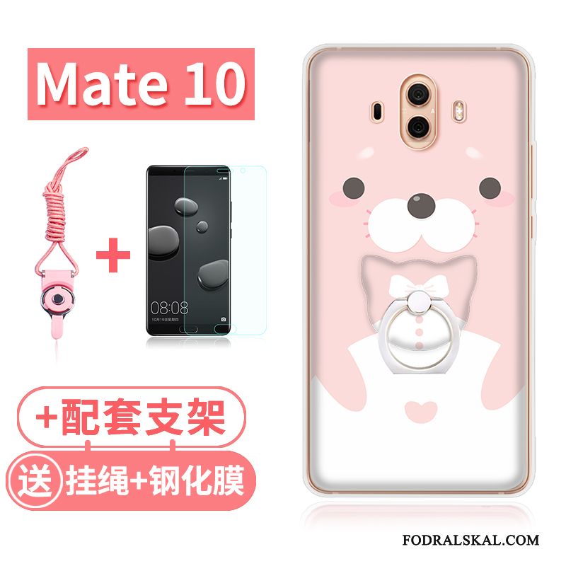 Skal Huawei Mate 10 Påsar Rosa Katt, Fodral Huawei Mate 10 Mjuk Telefon Kanin