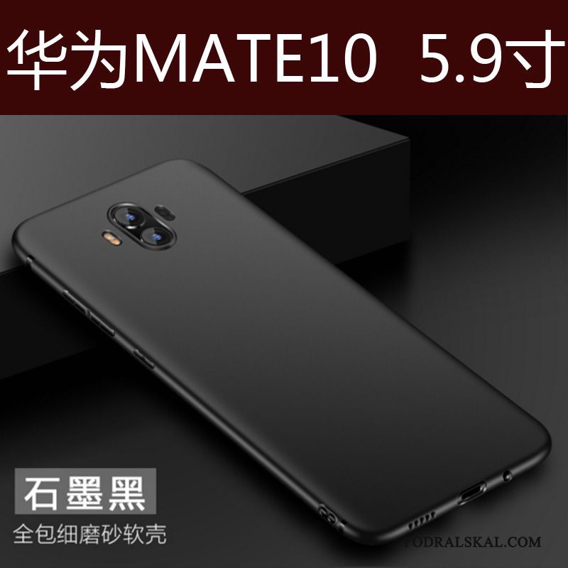 Skal Huawei Mate 10 Silikon Telefon Svart, Fodral Huawei Mate 10 Mjuk Tunn